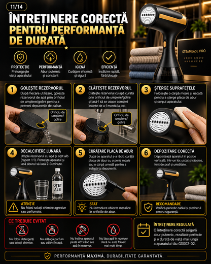 SteamEase Pro™ – Kit Premium pour des vêtements impeccables en quelques minutes