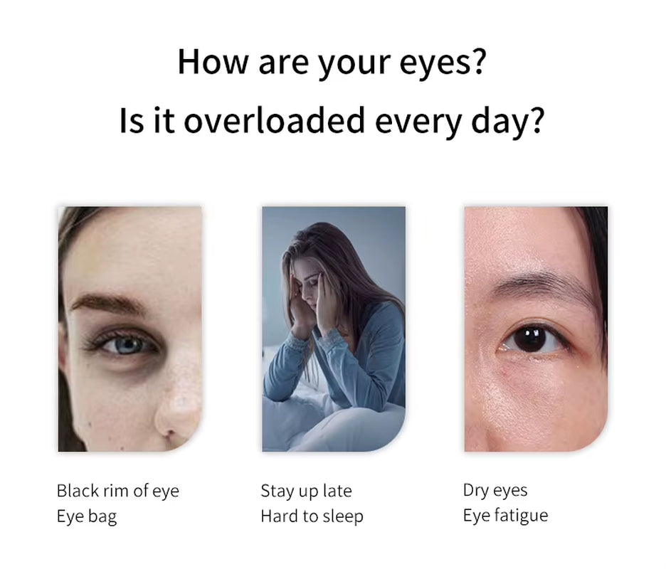 2024 Wholesale New Design CE ROHS Certified OEM Smart Electric Music Vibration Visible Eye Massager Heating 1000Mah Battery