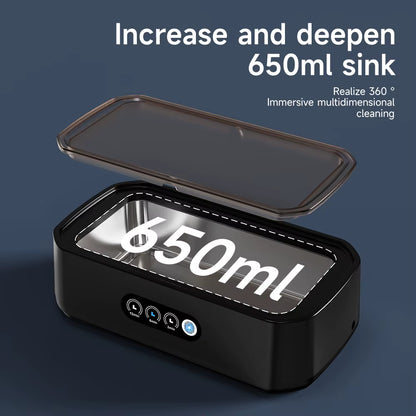 Introducing the 2025 Western Ultrasonic Cleaning Machine - 650ml Capacity for Jewelry, Glasses, and More with Touch Screen Control