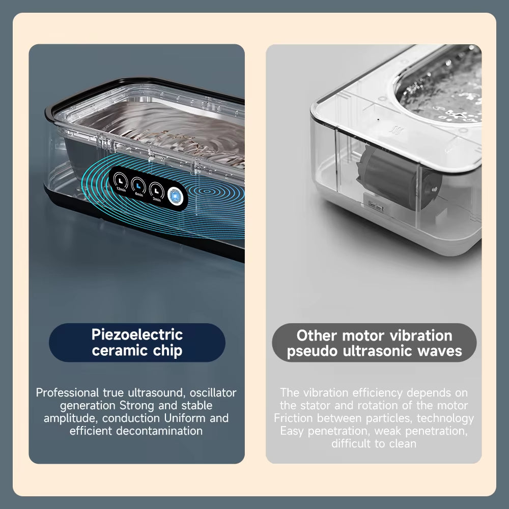 Introducing the 2025 Western Ultrasonic Cleaning Machine - 650ml Capacity for Jewelry, Glasses, and More with Touch Screen Control