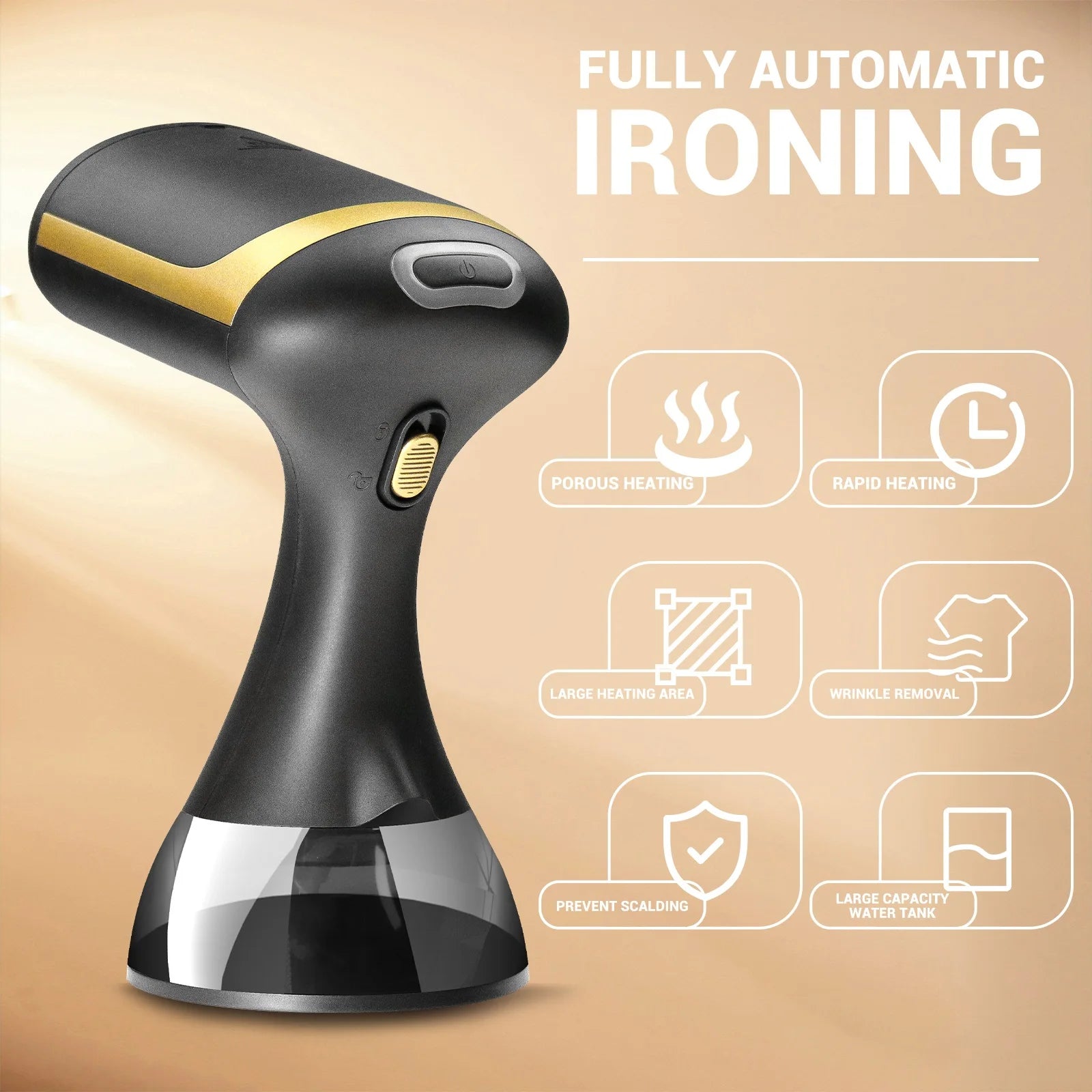 Experience Effortless Wrinkle Removal with the 1500W Portable Handheld Garment Steamer - Perfect for Home and Travel!