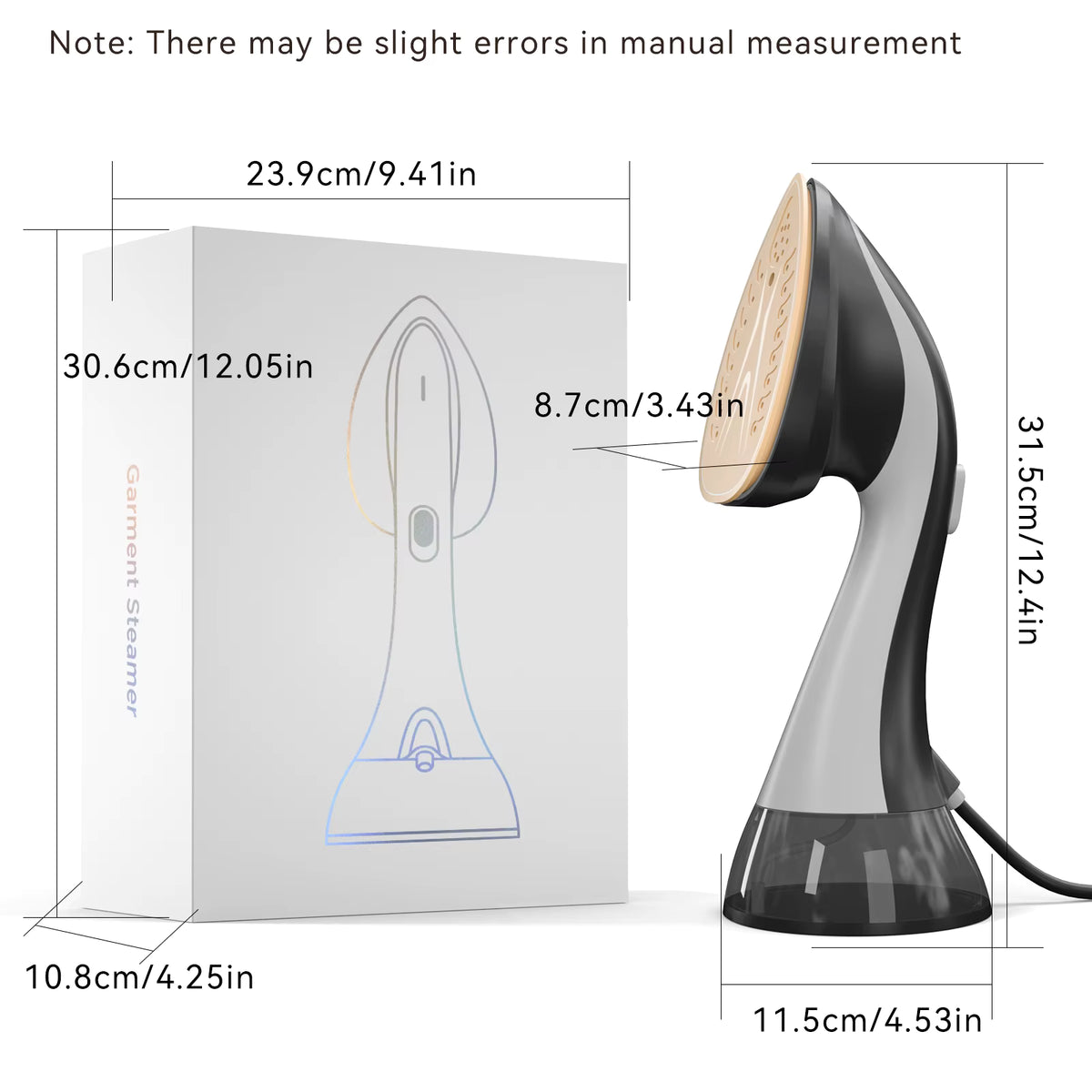 Défroisseur vapeur portable GS10 1500W – réservoir 300 ml, vapeur 130 °C, anti-fonctionnement à sec