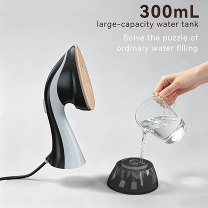 Défroisseur vapeur portable GS10 1500W – réservoir 300 ml, vapeur 130 °C, anti-fonctionnement à sec