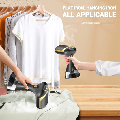 Experience Effortless Wrinkle Removal with the 1500W Portable Handheld Garment Steamer - Perfect for Home and Travel!