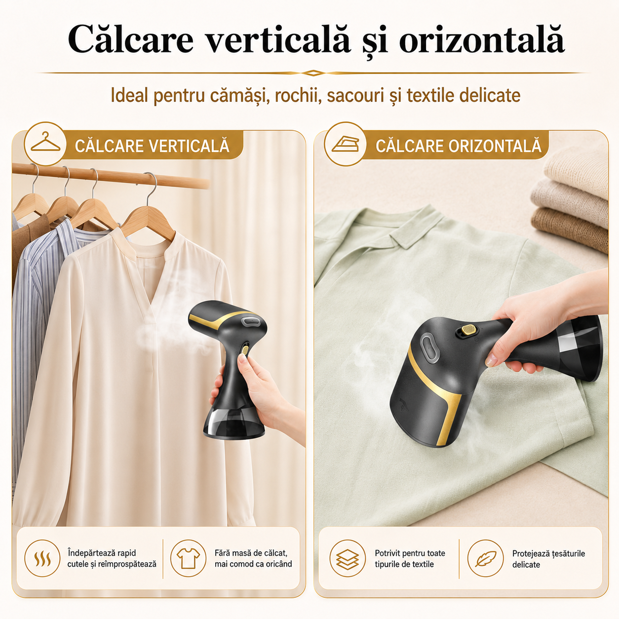 SteamEase Pro – Kit Premium pentru călcat cu aburi x 2 buc